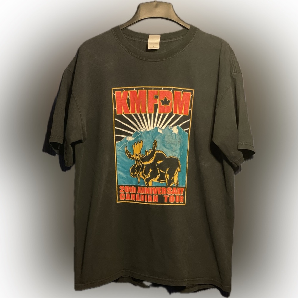 KMFDM 2004 20th Anniversary Canadian Tour Black T-Shirt Sz XL